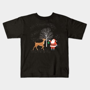 Snowy Santa Kids T-Shirt